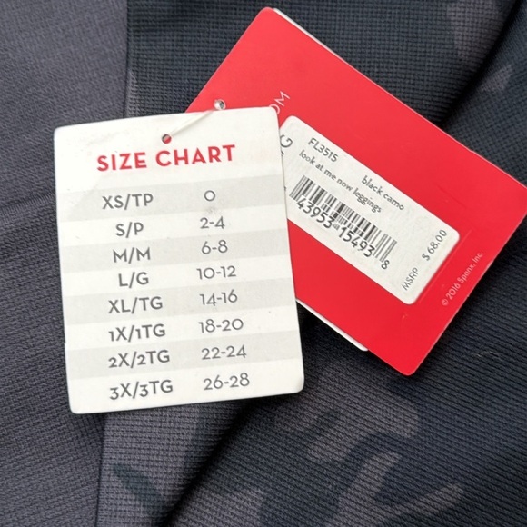 NWT Spanx Look At Me Now Black Camo Mid Rise Leggings Size Large - Picture 8 of 10